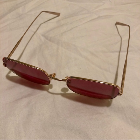 NWOT Jimmy Fairly Pink Square Sunglasses - Picture 2 of 3
